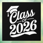 Klasse 2026 Abschluss für den Abschluss eines Schu Fensteraufkleber (Blatt 3)