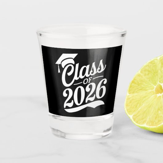 Klasse 2026 Abschluss für den Abschluss eines Schu Schnapsglas (Vorderseite)