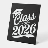 Klasse 2026 Abschluss für den Abschluss eines Schu Sockelschild (Vorderseite)