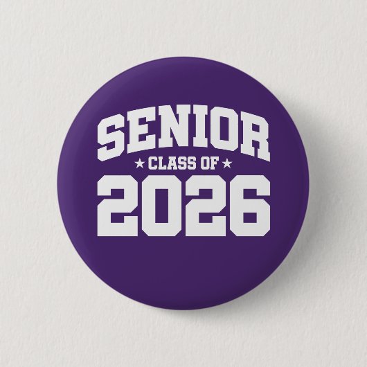 Klasse 2026 Abschluss in der Hochschule Senior 202 Button (Vorderseite)