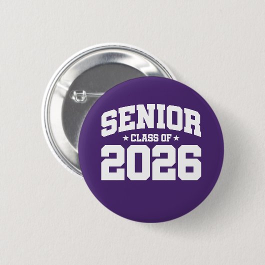 Klasse 2026 Abschluss in der Hochschule Senior 202 Button (Vorne & Hinten)