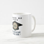 Klasse 2026 Abschluss Kompass Mortarboard Kaffeetasse (VorderseiteRechts)