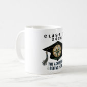 Klasse 2026 Abschluss Kompass Mortarboard Kaffeetasse (Vorderseite Links)