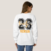 Klasse 2026 Abschluss Senior Orange Black Sweatshirt (Schwarz voll)