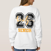 Klasse 2026 Abschluss Senior Orange Black Sweatshirt (Rückseite)