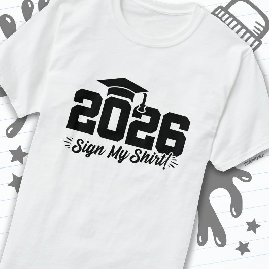 Klasse 2026 Abschluss Unterschreiben Mein Shirt Se