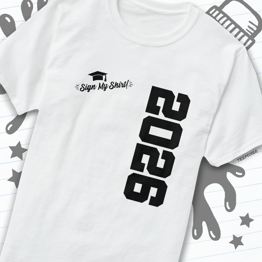 Klasse 2026 Abschluss Unterschreiben Mein Shirt Se