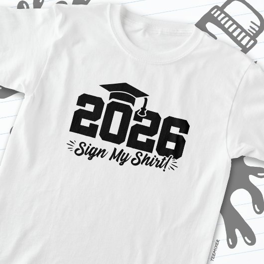 Klasse 2026 Abschluss Unterschreiben Mein Shirt Se