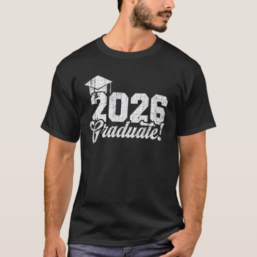 Klasse 2026 Absolvent T-Shirt (Vorderseite)