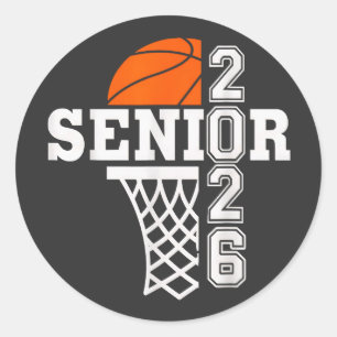 Klasse 2026 Basketball Senior 26 Spieler Team Gra Runder Aufkleber