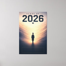 Klasse 2026 Benutzerdefinierter Name Abschlussdruc Leinwanddruck