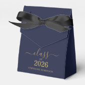 Klasse 2026 Blue Gold Schriftzug Abschlussfeier Geschenkschachtel (Vorderseite)