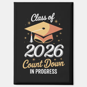 Klasse 2026 Countdown in Arbeit Personalisiert  Magnet