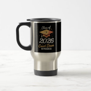 Klasse 2026 Countdown in Arbeit Personalisiert  Reisebecher