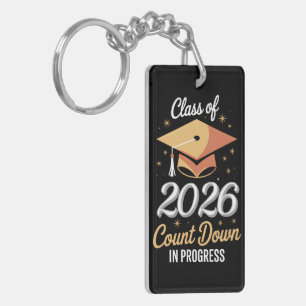 Klasse 2026 Countdown in Arbeit Personalisiert  Schlüsselanhänger