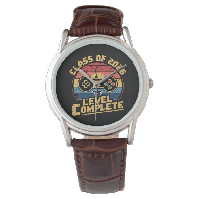 Klasse 2026 Level abgeschlossen Armbanduhr (Vorderseite)