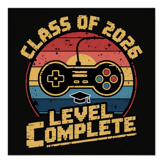 Klasse 2026 Level abgeschlossen Poster (Vorderseite)