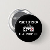 Klasse 2026 Level Complete Gaming Abschluss Button (Vorne & Hinten)