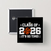 Klasse 2026 Orange Cheer Abschluss Es ist losgeht Button (Vorne & Hinten)