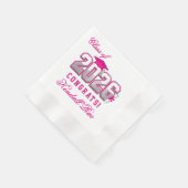 Klasse 2026 Pink Silber Abschluss Varsity Serviette (Ecke)