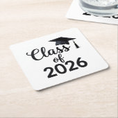 Klasse 2026 rechteckiger pappuntersetzer (angewinkelt)