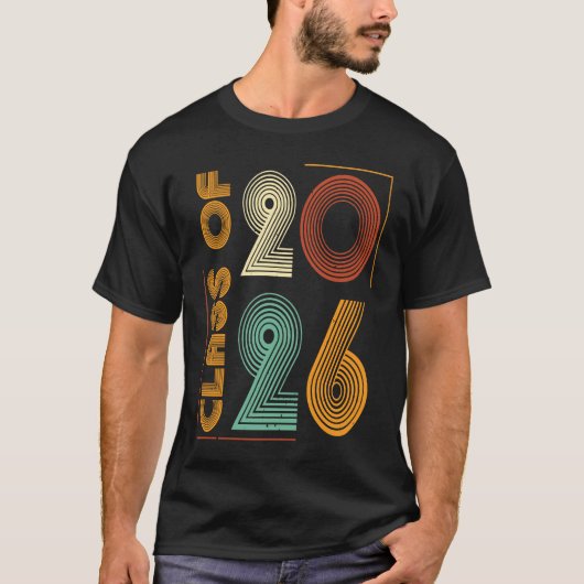 Klasse 2026 Retro Graduate Senior 26 Abschluss T-Shirt (Vorderseite)