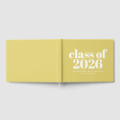Klasse 2026 Retro Softgelb Personalisierter Name Gästebuch (Voll)