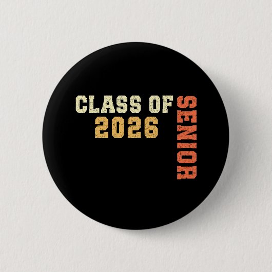 Klasse 2026 Senior 2026 Abschluss 2025 Schüler Button (Vorderseite)
