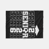 Klasse 2026 Senior 2026 Fußball Seniors Abitur Fleecedecke (Vorderseite (Horizontal))