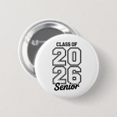 Klasse 2026 Senior 26 Abschluss Absolvent Button (Vorne & Hinten)