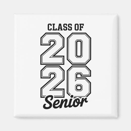 Klasse 2026 Senior 26 Abschluss Absolvent Magnet (Vorne)