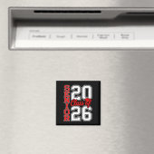 Klasse 2026 Senior 26 Rot Abschluss Absolvent Magnet (In Situ (Geschirrspüler))