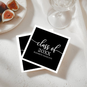 Klasse 2026 Simple Chic Kalligrafie Klassiker Serviette