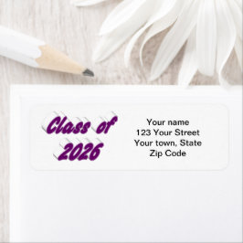 Klasse 2026 violette Typografie Abschluss