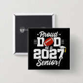 Klasse 2027 Abitur Fußball Stolz Vater Button (Vorne & Hinten)