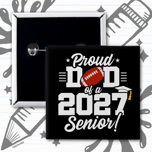 Klasse 2027 Abitur Fußball Stolz Vater Button