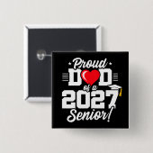 Klasse 2027 Abitur Herz Stolz Vater Button (Vorne & Hinten)