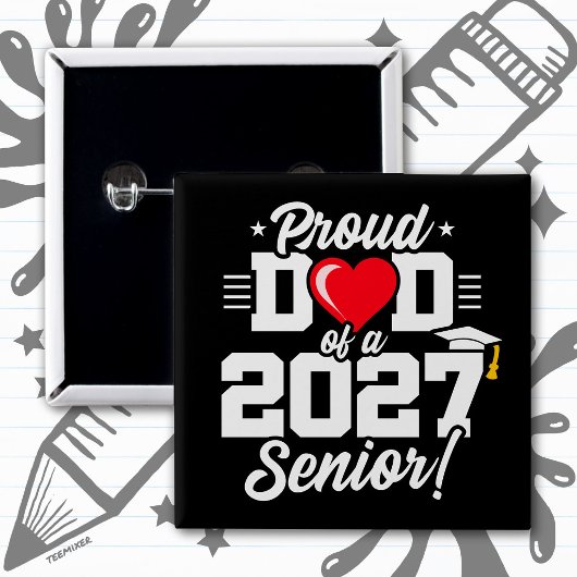 Klasse 2027 Abitur Herz Stolz Vater Button