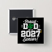 Klasse 2027 Abiturienten Abschlusslied Stolz Papa Button (Vorne & Hinten)