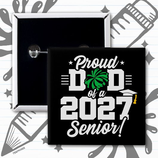 Klasse 2027 Abiturienten Abschlusslied Stolz Papa Button