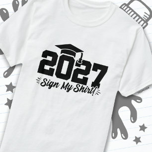Klasse 2027 Abschluss Unterschreiben Mein Shirt Se