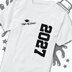 Klasse 2027 Abschluss Unterschreiben Mein Shirt Se