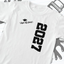 Klasse 2027 Abschluss Unterschreiben Mein Shirt Se