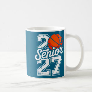 Klasse 2027 Basketball Senior Letzte Grafik Kunst Kaffeetasse