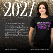Klasse 2027 Damen Tri-Blend-Shirt für die Abschlus