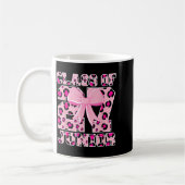 Klasse 2027 Junior Leopard rosa Schleife Mädchen h Kaffeetasse (Links)