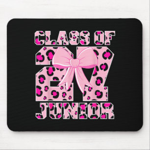 Klasse 2027 Junior Leopard rosa Schleife Mädchen-S Mousepad