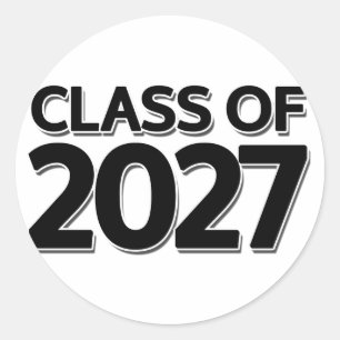 Klasse 2027 runder aufkleber