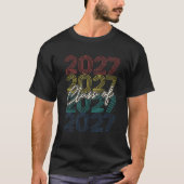 Klasse 2027 Senior 2027 Abschluss T-Shirt (Vorderseite)