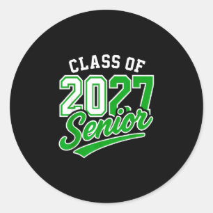 Klasse 2027 Senior 2027 zurück zur Schule Runder Aufkleber